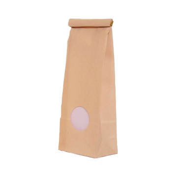 Bolsa de papel kraft con film BIO con ventana. 100% BIODEGRADABLE. Sellables